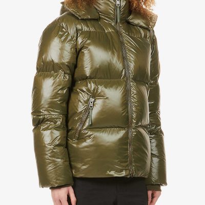 Core padded shell-down hooded puffer jacket