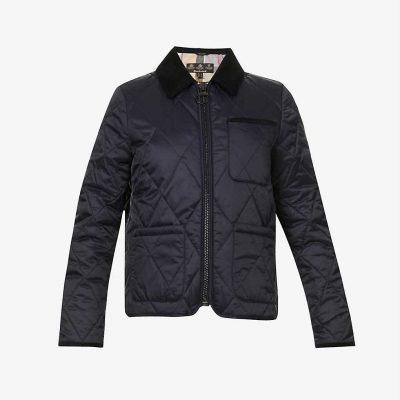 Linhope Quilt logo-embroidered shell jacket
