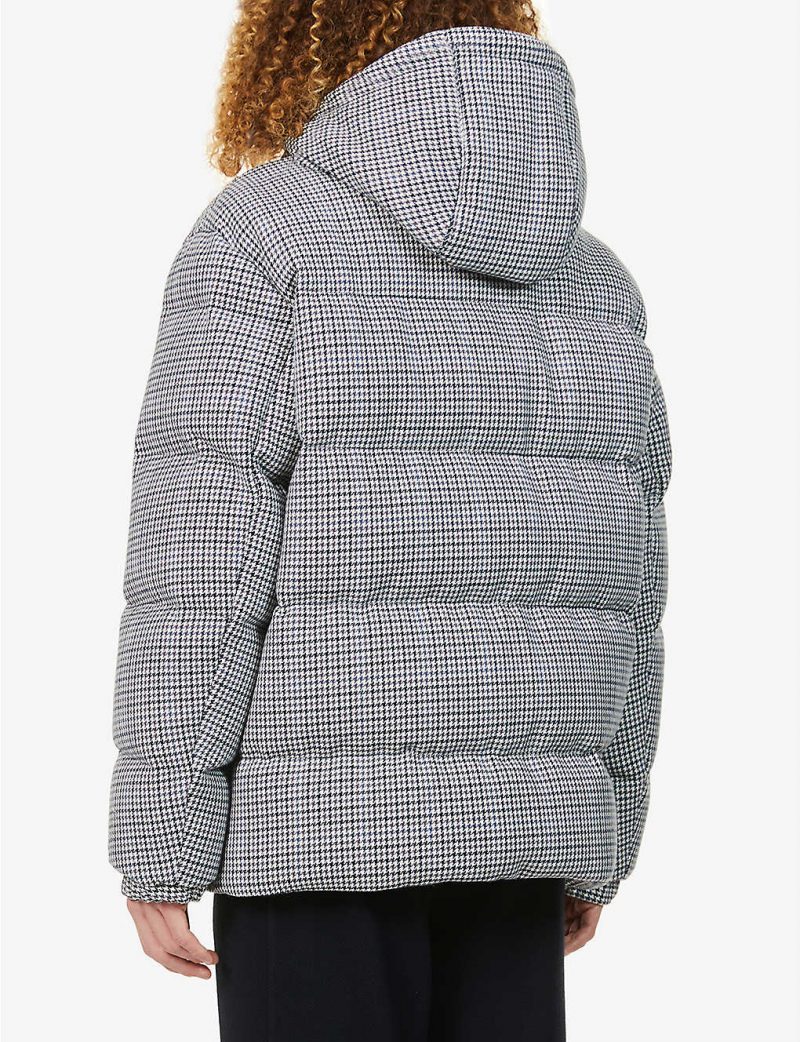 BOSS x Russell Athletic logo-print woven-down coat