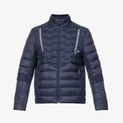 Quilted shell-down jacket