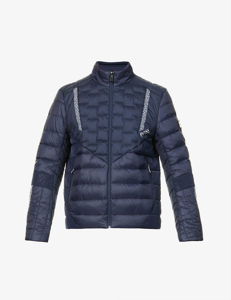 Quilted shell-down jacket