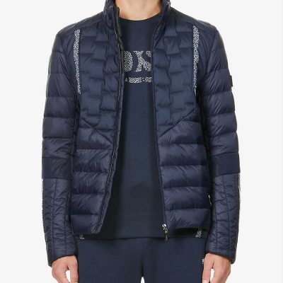Quilted shell-down jacket