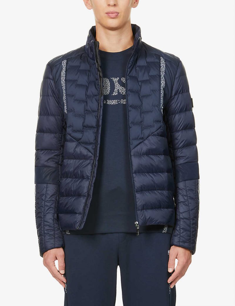 Quilted shell-down jacket