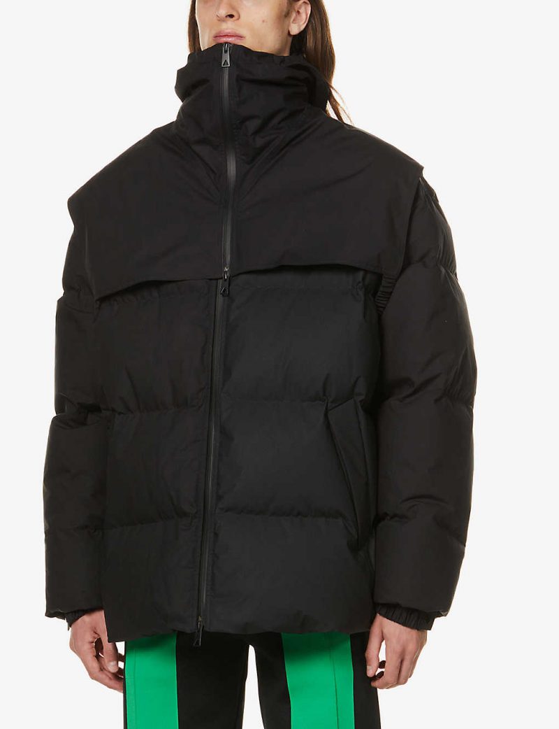 Padded cotton and down jacket