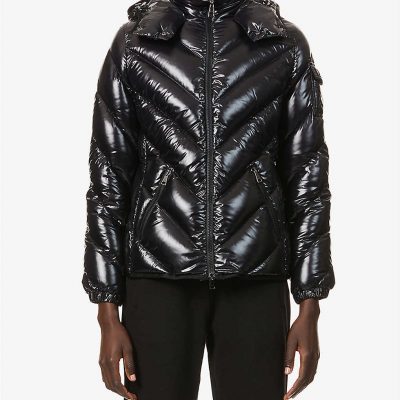 Brouel hooded padded shell-down coat