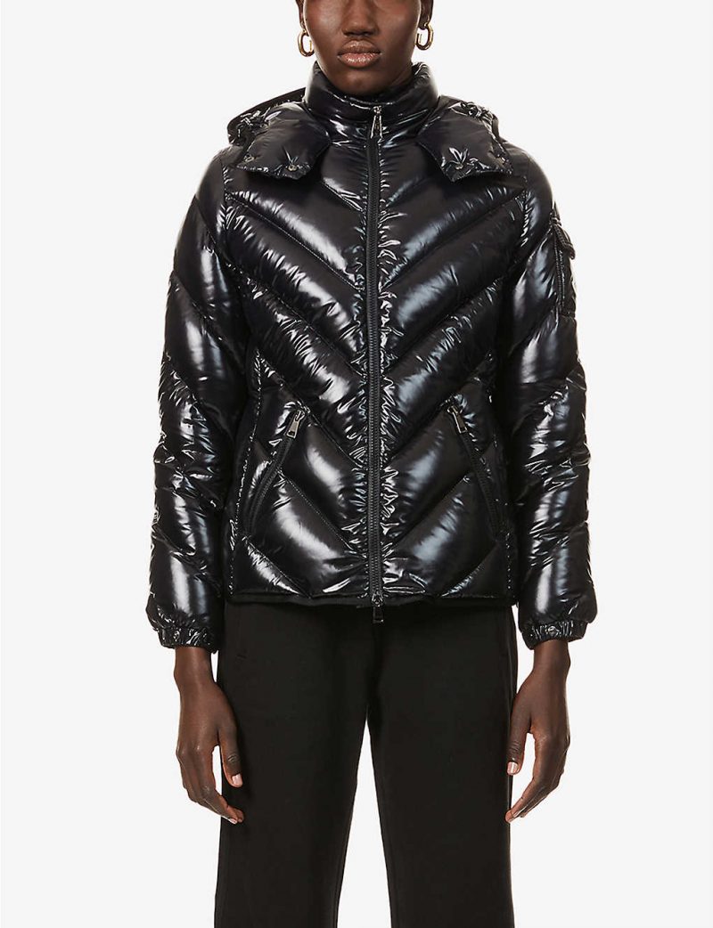 Brouel hooded padded shell-down coat
