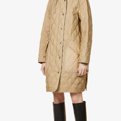Roxby hooded quilted-canvas coat