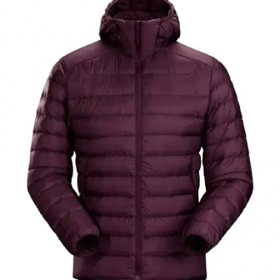 Men’s Burgundy Puffer Jacket