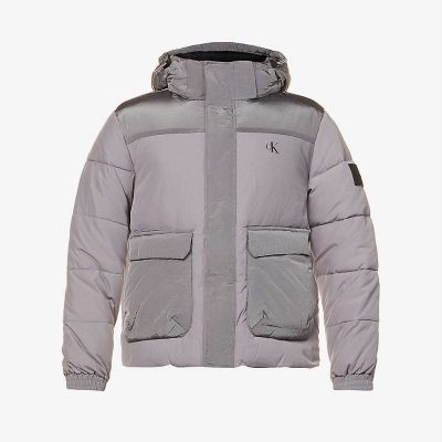 Ripstop padded shell hooded puffer jacket