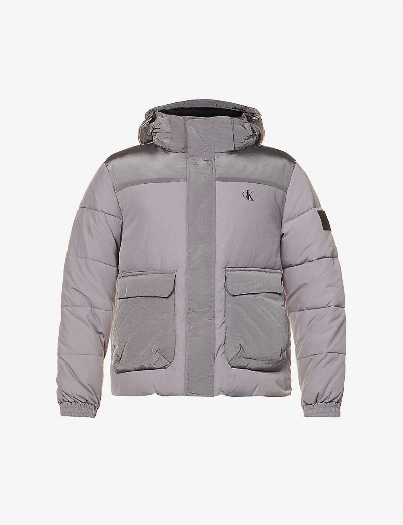 Ripstop padded shell hooded puffer jacket