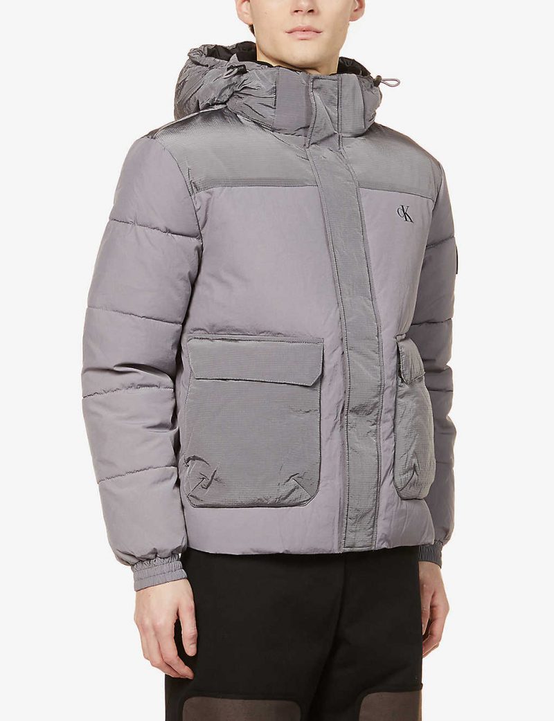 Ripstop padded shell hooded puffer jacket