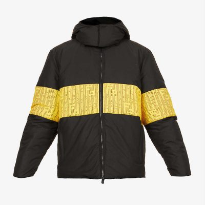 Rain logo-print shell-down hooded jacket