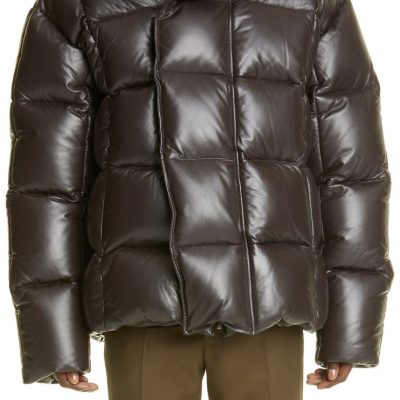 Down Puffer Leather Jacket GIVENCHY
