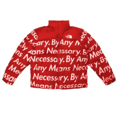 Goku Drip Red Puffer Jacket