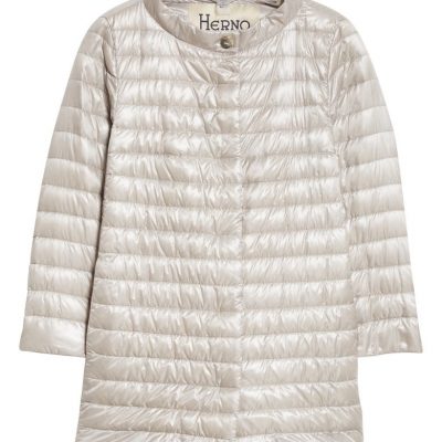 Rossella Water Repellent High/Low A-Line Down Puffer Jacket HERNO