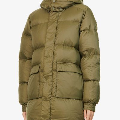 Sol quilted recycled-nylon and down hooded jacket