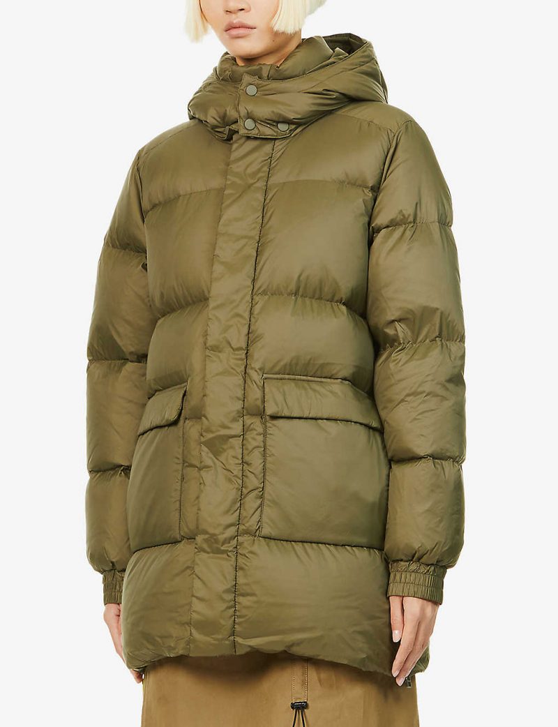Sol quilted recycled-nylon and down hooded jacket