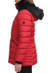 Hooded Puffer With Fur Trim Coat