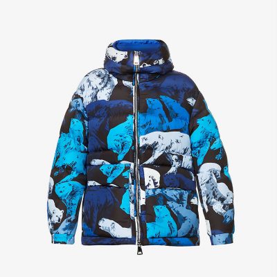 KHRISJOY x KENZO polar bear-print shell-down hooded jacket