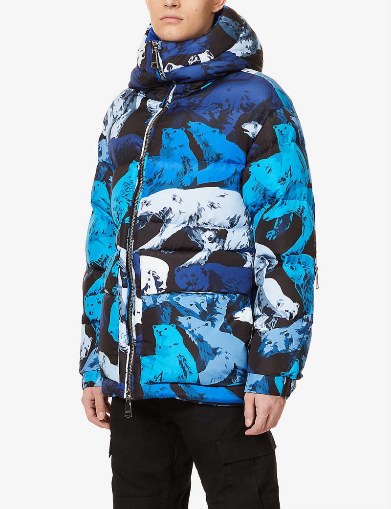 KHRISJOY x KENZO polar bear-print shell-down hooded jacket