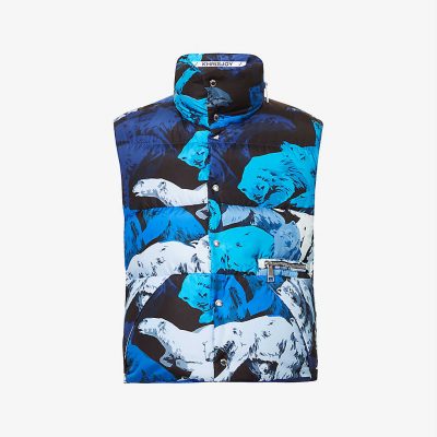 KHRISJOY x KENZO polar bear-print shell-down hodded gilet