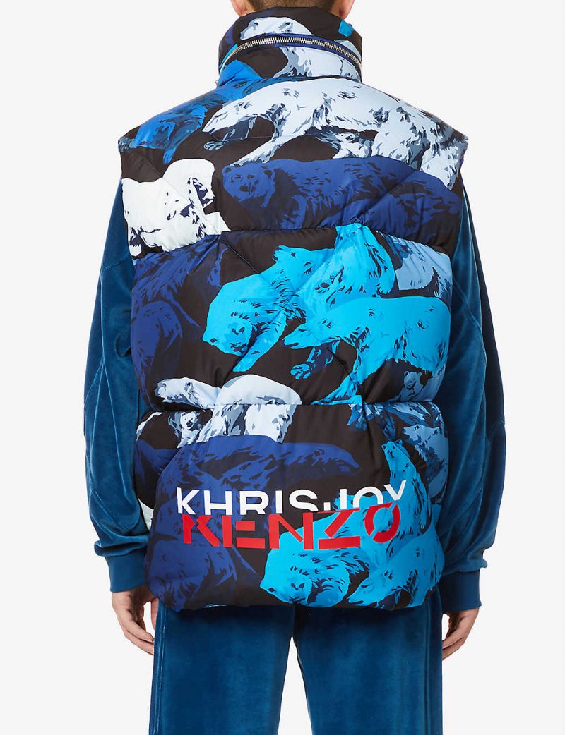 KHRISJOY x KENZO polar bear-print shell-down hodded gilet