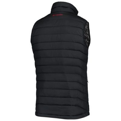 Men's Columbia Black Nebraska Huskers Powder Lite Omni-Heat Reflective Full-Zip Vest