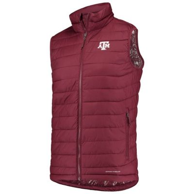 Men's Columbia Maroon Texas A&M Aggies Powder Lite Omni-Heat Reflective Full-Zip Vest