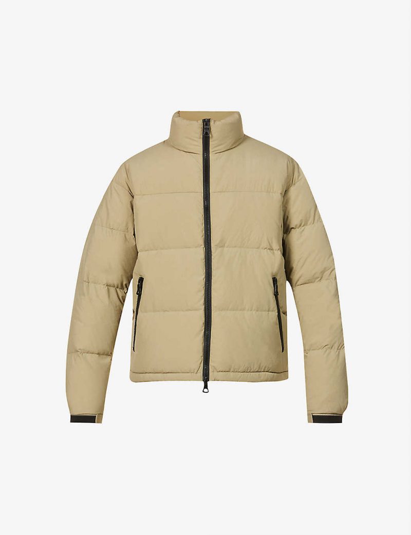 Bubble funnel-neck shell jacket