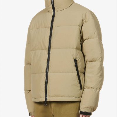 Bubble funnel-neck shell jacket