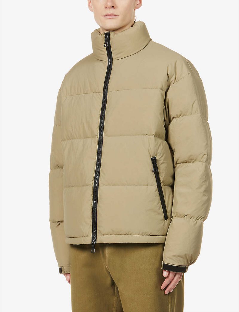 Bubble funnel-neck shell jacket