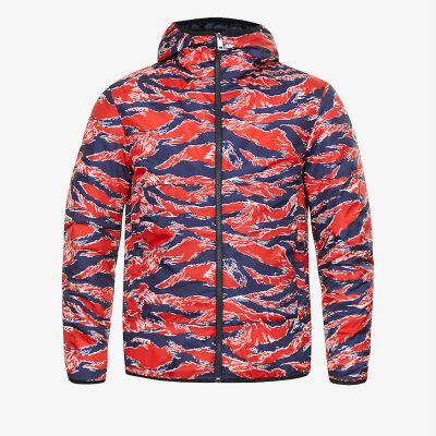 Bressay graphic-print shell-down hooded puffer jacket