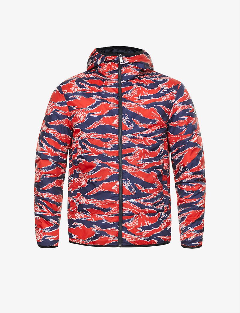 Bressay graphic-print shell-down hooded puffer jacket