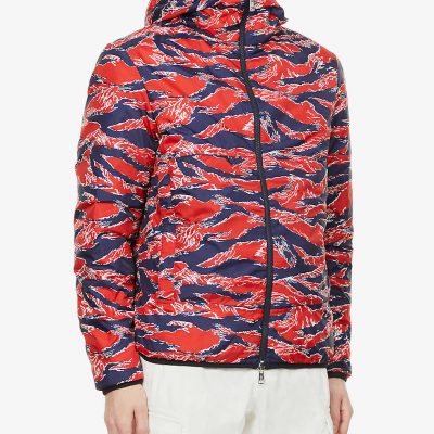 Bressay graphic-print shell-down hooded puffer jacket