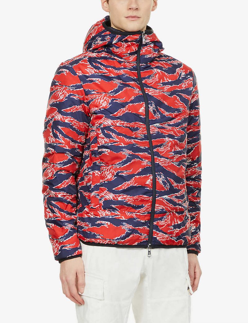 Bressay graphic-print shell-down hooded puffer jacket