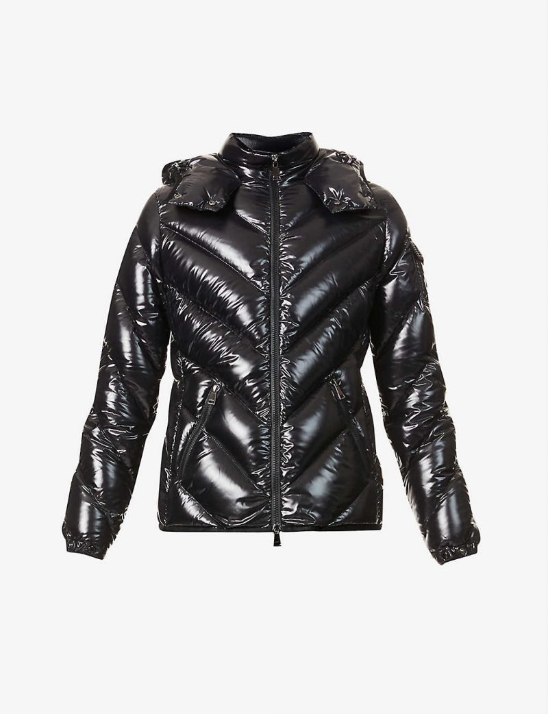 Brouel hooded padded shell-down coat