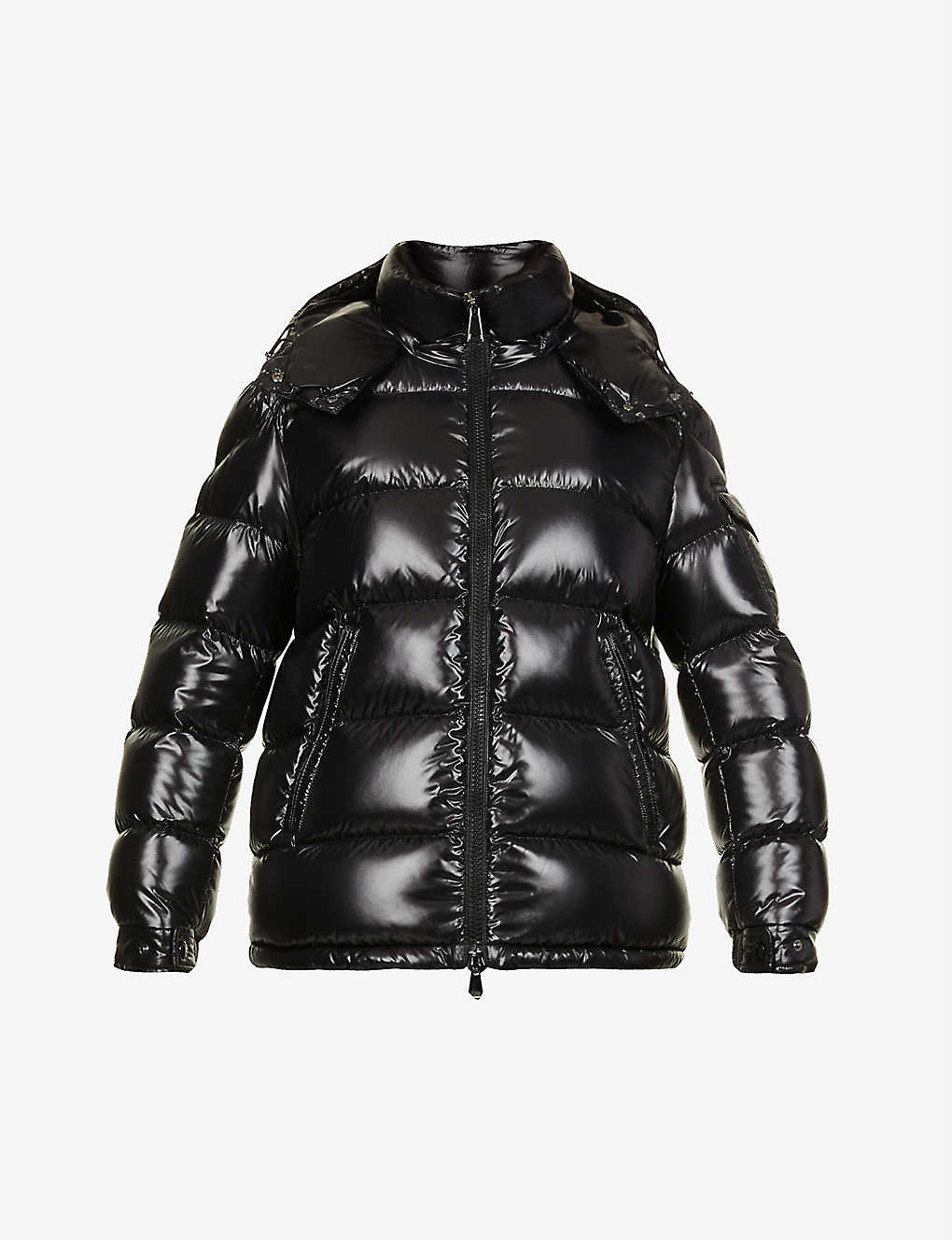 Fustet Patent Shell Black Jacket | The Puffer jackets