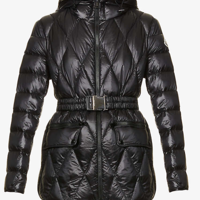 Serignan belted shell-down parka