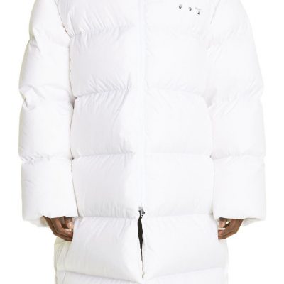 OFF-WHITE Logo Long Down Puffer Coat, Main, color, WHITE BLACK OFF-WHITE Logo Long Down Puffer Coat, Main, color, WHITE BLACK OFF-WHITE Logo Long Down Puffer Coat, Main, color, WHITE BLACK OFF-WHITE Logo Long Down Puffer Coat, Main, color, WHITE BLACK OFF-WHITE Logo Long Down Puffer Coat, Main, color, WHITE BLACK OFF-WHITE Logo Long Down Puffer Coat, Main, color, WHITE BLACK OFF-WHITE Logo Long Down Puffer Coat, Main, color, WHITE BLACK OFF-WHITE Logo Long Down Puffer Coat, Main, color, WHITE BLACK Show less SIZE INFO True to size. DETAILS & CARE Off-White's sinking-figure logo brands the chest of this channel-quilted down puffer coat with a stand collar and drawcord hem to help block out the cold. Paper clip-style zipper pulls lend a touch of utility panache to the look. Two-way front-zip closure Stand collar Drawcord-toggle hem Lined, with down fill 100% polyamide Machine wash, dry flat Imported Men's Designer Clothing Black Owned and Founded Item #6583097 Free Shipping & Returns See more Have Questions? Chat with us or call 1.877.543.7463 GIFT OPTIONS Choose your gift options at Checkout. Some items may not be eligible for all gift options. Free Pickup Printed gift message (free) DIY Nordstrom gift box (free) Nordstrom gift box (free) Signature gift wrap (free) Delivery Email gift message (free) Printed gift message (free) DIY Nordstrom gift box ($3) Nordstrom gift box ($5) Need help finding the perfect gift? We've got you covered. Shop Gifts OFF-WHITE Off-White was founded in Milan in 2012 by American designer Virgil Abloh. The luxury label embraces the now, rooting itself in current culture and youthful sophistication. Each Off-White collection adapts from season to season, with specific (and sometimes differing) visions for women and men. The brand makes all its clothing, shoes and accessories in Milan using the best available materials, with a strong take on fit, fabric and fabrication. Logo Long Down Puffer Coat OFF-WHITE