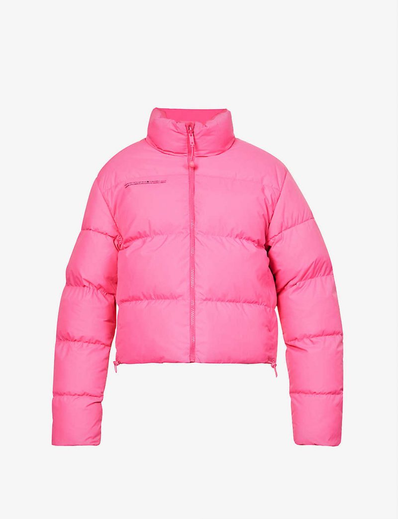 Reversible cropped shell jacket