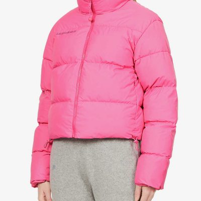 Reversible cropped shell jacket