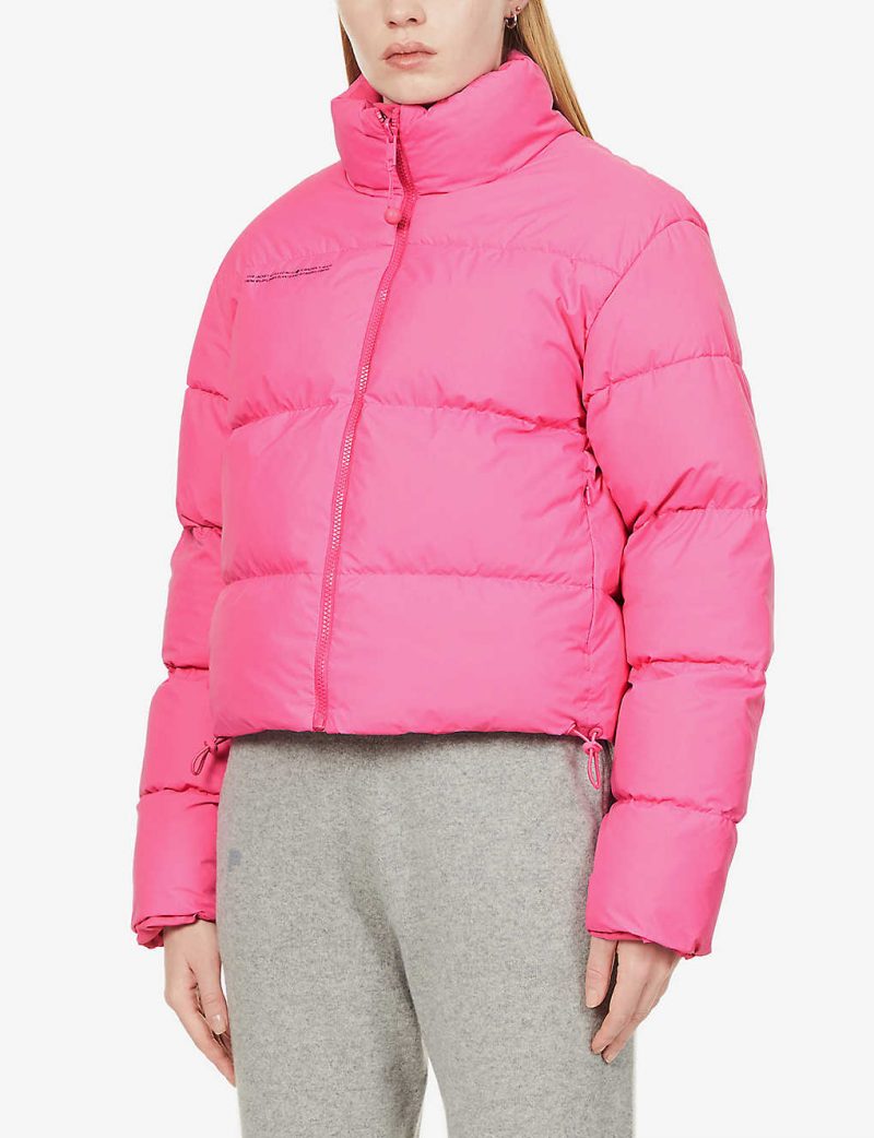 Reversible cropped shell jacket