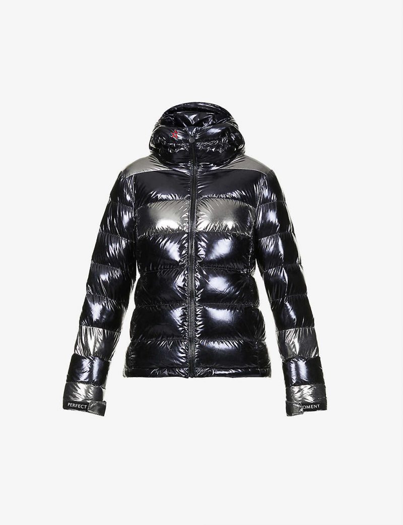 Lily metallic shell puffer jacket