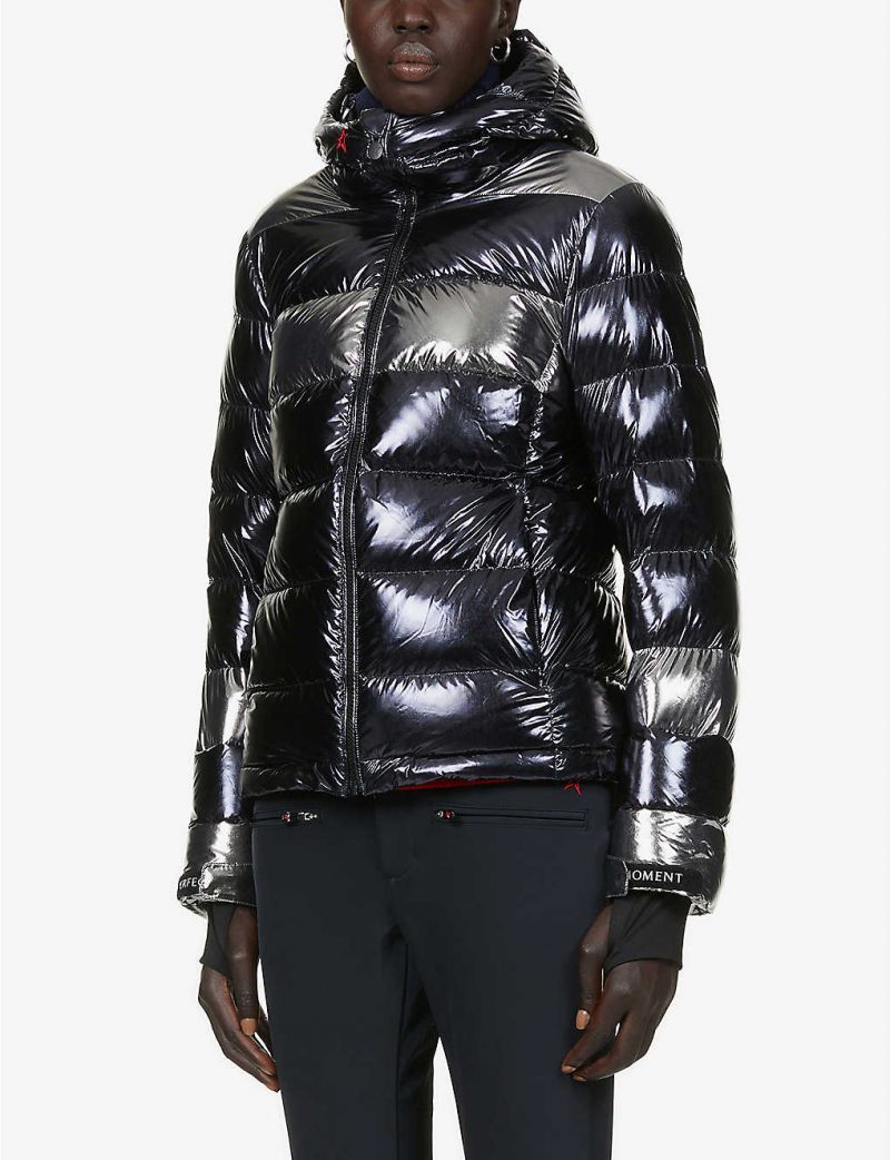 Lily metallic shell puffer jacket