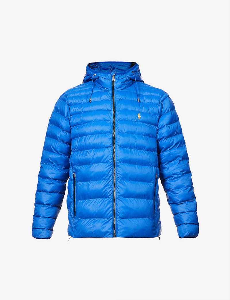 Terra logo-embroidered recycled-nylon hooded puffer jacket