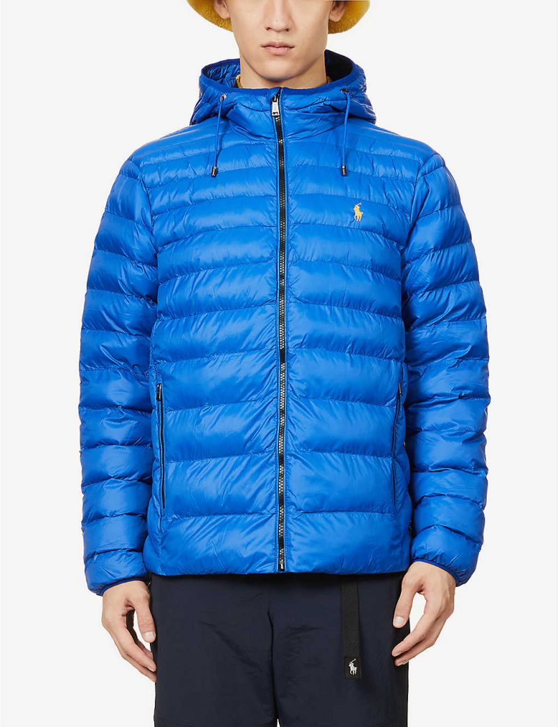 Terra logo-embroidered recycled-nylon hooded puffer jacket