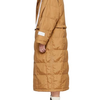 Eden Detachable Puffer Caramel Long Trench Coat