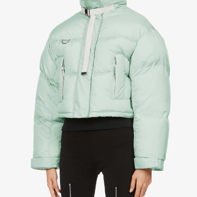 Laurel high-neck recycled-shell puffer jacket