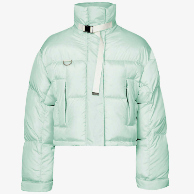 Laurel high-neck recycled-shell puffer jacket