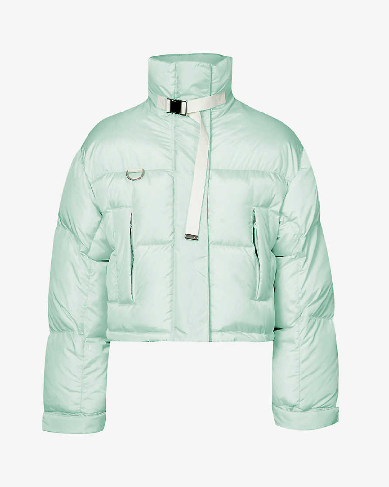 Laurel High Neck Shell Puffer Jacket - The Puffer Jackets